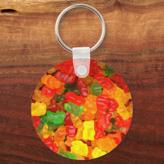 かわいいグルメレインボーカラフルキャンディグミベア キーホルダー (正面)