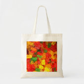 かわいいグルメレインボーカラフルキャンディグミベア トートバッグ (正面)