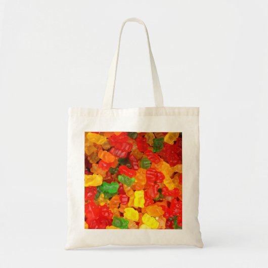 かわいいグルメレインボーカラフルキャンディグミベア トートバッグ (正面)
