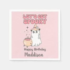 かわいいグルービーハロウィン不気味誕生日をゲットしよう スタンダードカクテルナプキン