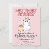 かわいいグルービーハロウィン不気味誕生日をゲットしよう 招待状 (正面)