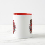 かわいいグルービーレッド格言サンタクロースのクリスマスウィメンズ マグカップ (中央)