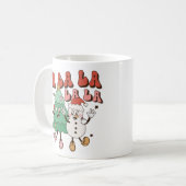 かわいいグルービーレトロクリスマス コーヒーマグカップ (正面左)