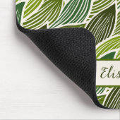 かわいいグルーヴィヒッパイレッドグリーンデイジーフローラルパターン マウスパッド (コーナー)