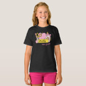 かわいいグルーヴィ新学期ガールズペンシル Tシャツ (正面フル)