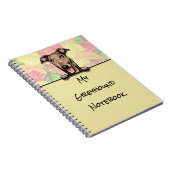 かわいいグレイハウンドのノートを覗く ノートブック (右側)