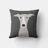 かわいいグレイハウンドイタリアン、グレイハウンドまたはウィペット犬 クッション (裏面)