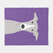 かわいいグレイハウンド|のイタリアン・グレーハウンド| Whippet犬 フリースブランケット (正面(横))