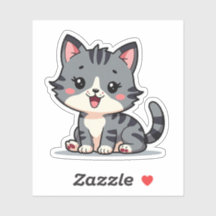 かわいいグレイ虎猫キッテン – スリーピーポーズ