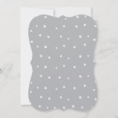 かわいいグレーと白いラムベビーシャワー 招待状 (裏面)