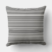 かわいいグレーのストライプ クッション (裏面)