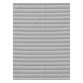 かわいいグレーのストライプ テーブルクロス (正面)