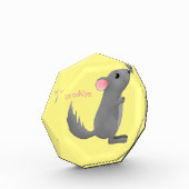 かわいいグレーのチンチラのイラスト フォトブロック (左)
