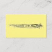 かわいいグレーのブラシストローク汚れ手描きアート 名刺 (正面)