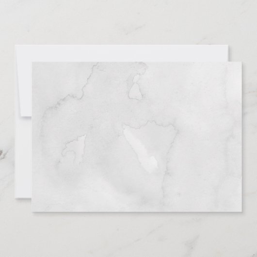 かわいいグレーの水彩象の赤ちゃんシャワー 招待状 (裏面)