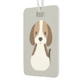 かわいいグレーの犬のパターン カーエアーフレッシュナー (左)