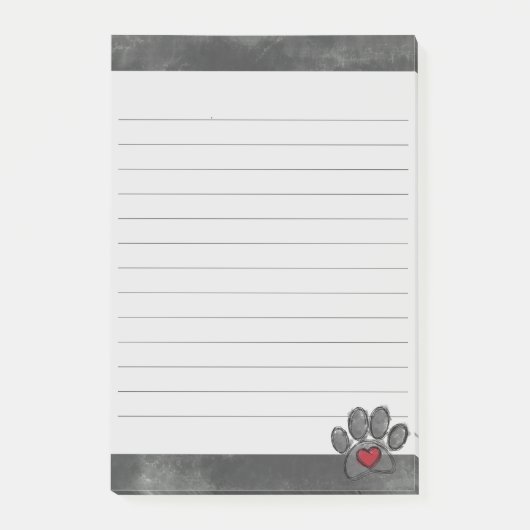 かわいいグレーの犬のプリント水の色の背景が並んだ ポストイット (正面)