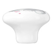 かわいいグレーエレファントピンク日本のさくらんぼ セラミックノブ (側面)