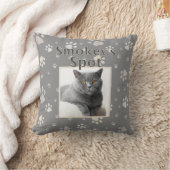 かわいいグレーカスタム猫ペット写真名手 クッション (ブランケット)