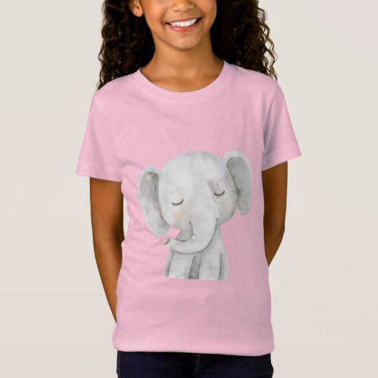 かわいいグレーゾウ Tシャツ (正面)