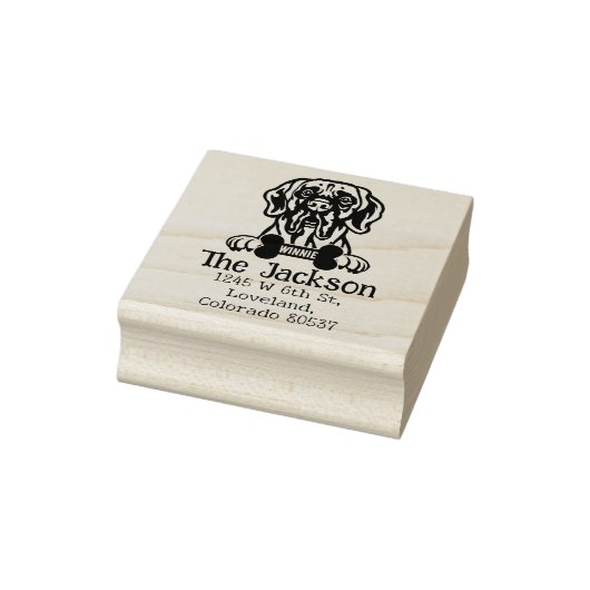 かわいいグレートダネドッグ差出人住所 ラバースタンプ (スタンプ)