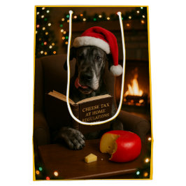 かわいいグレートデンマチーズ税クリスマスギフトバッグ ミディアムペーパーバッグ