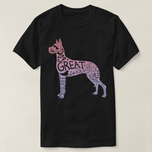 かわいいグレートデーンのプルオーバー Tシャツ (デザイン正面)