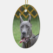 かわいいグレートデーン セラミックオーナメント (左)
