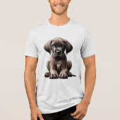 かわいいグレードッグの子犬 トライブレンドＴシャツ (正面)
