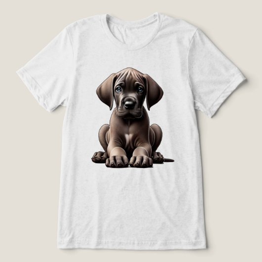 かわいいグレードッグの子犬 トライブレンドＴシャツ (デザイン正面)