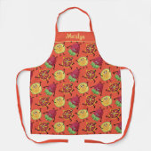かわいいグレープフルトグレープドラゴンフルーツオレンジ エプロン (正面)