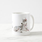 かわいいグレー子犬 コーヒーマグカップ (正面右)