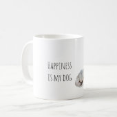 かわいいグレー子犬 コーヒーマグカップ (正面左)