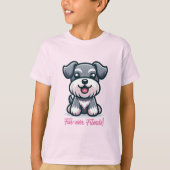 かわいいグレー子犬 Tシャツ (正面)