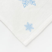 かわいいグレー子猫ピンクボウクリスマススノーフレーク フリースブランケット (角)