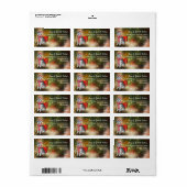 かわいいグレー犬の赤いギフトボックスカラフルカスタムフェスティバル ラベル (フルシート)