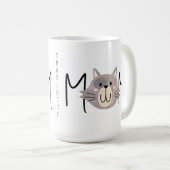 かわいいグレー猫のお母さん 母の日ギフト コーヒーマグカップ (正面右)