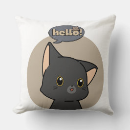 かわいいグレー猫の枕 クッション