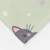 かわいいグレー猫セージ フリースブランケット (角)