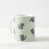 かわいいグレー猫マグカップ|癒しの可愛い猫 コーヒーマグカップ (正面左)
