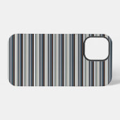 かわいいグレー白ストライプ iPhoneケース (裏面横)