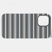 かわいいグレー白ストライプ iPhoneケース (裏面横)