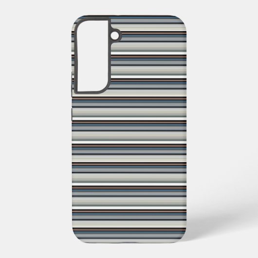かわいいグレー白ストライプ SAMSUNG GALAXYケース (裏面)