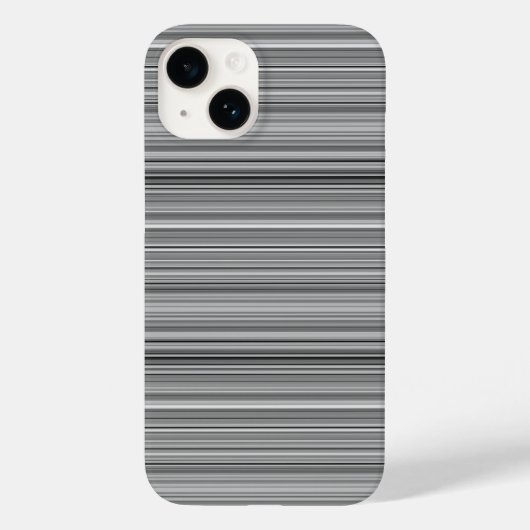かわいいグレー ストライプ Case-Mate iPhoneケース (裏面)