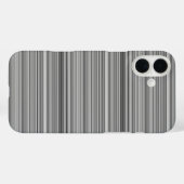 かわいいグレー ストライプ Case-Mate iPhoneケース (裏面 (横))