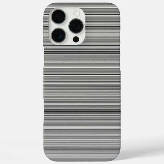 かわいいグレー ストライプ Case-Mate iPhoneケース (裏面)