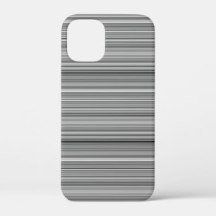 かわいいグレー ストライプ iPhone 12 MINI ケース