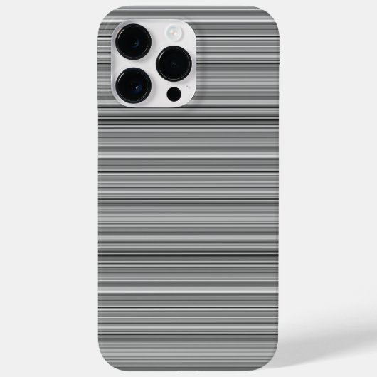 かわいいグレー ストライプ Case-Mate iPhoneケース (裏面)