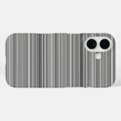 かわいいグレー ストライプ Case-Mate iPhoneケース (裏面 (横))