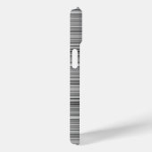 かわいいグレー ストライプ Case-Mate iPhoneケース (裏面 / 右)